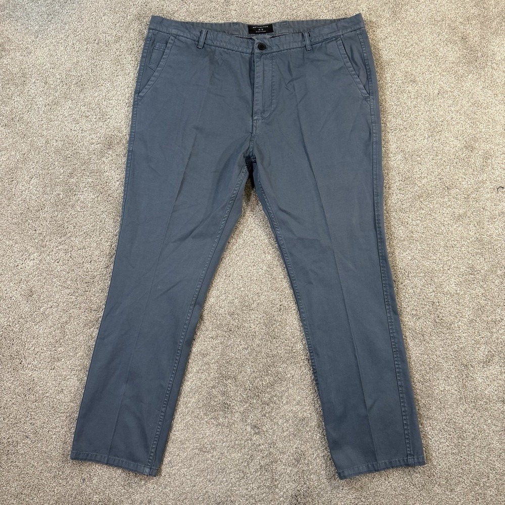 Matchstick Argus Chino‎ Pants 42 Blue Cotton Straight Leg Casual Slacks 42X31